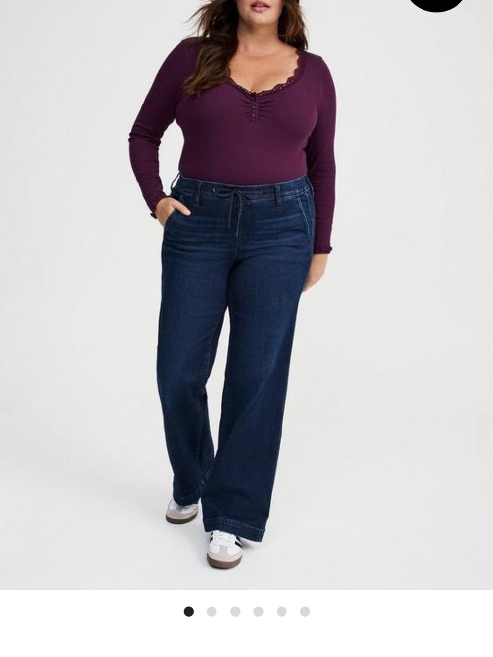 torrid Dark Blue Wide-Leg Mid-Rise Jeans NWT
